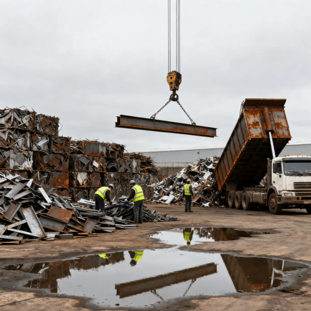 Professional metal recycling service yard in Sydney