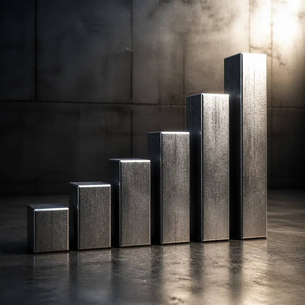 Rising bar chart illustrating increasing stainless steel scrap prices in Sydney